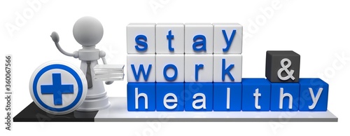 stay work and healthy cubes with chess figure