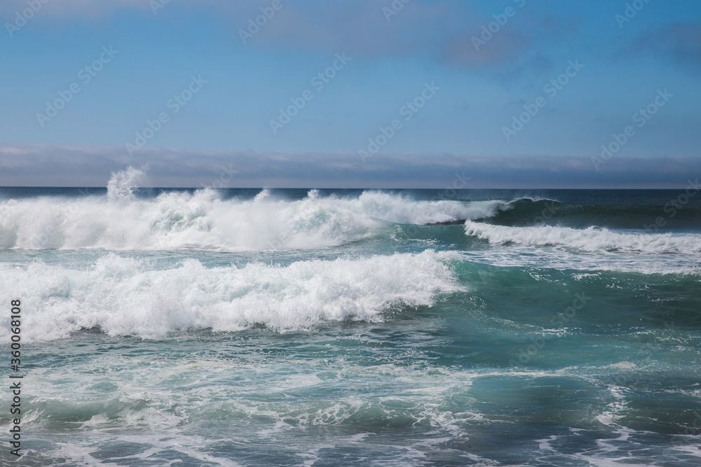 waves breaking on the beach at Point Reyes National Seashore, California