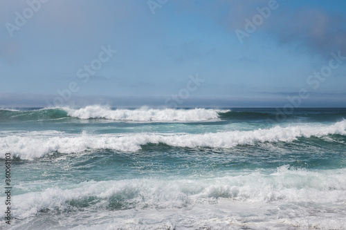 wave crashing on the beach at Point Reyes National Seashore, California