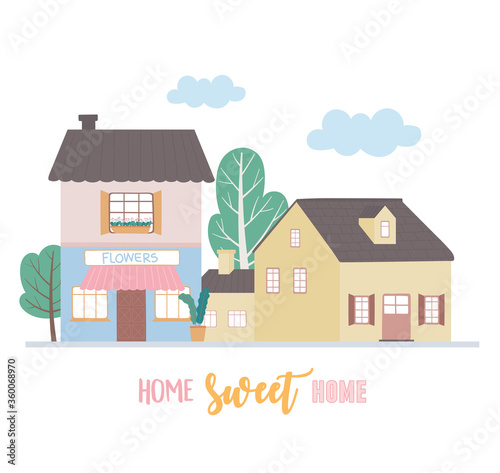 home sweet home, houses residential urban architecture neighborhood street