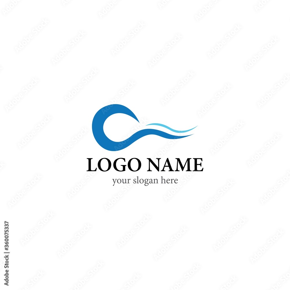 Water wave logo template vector icon design Water wave logo template vector icon design