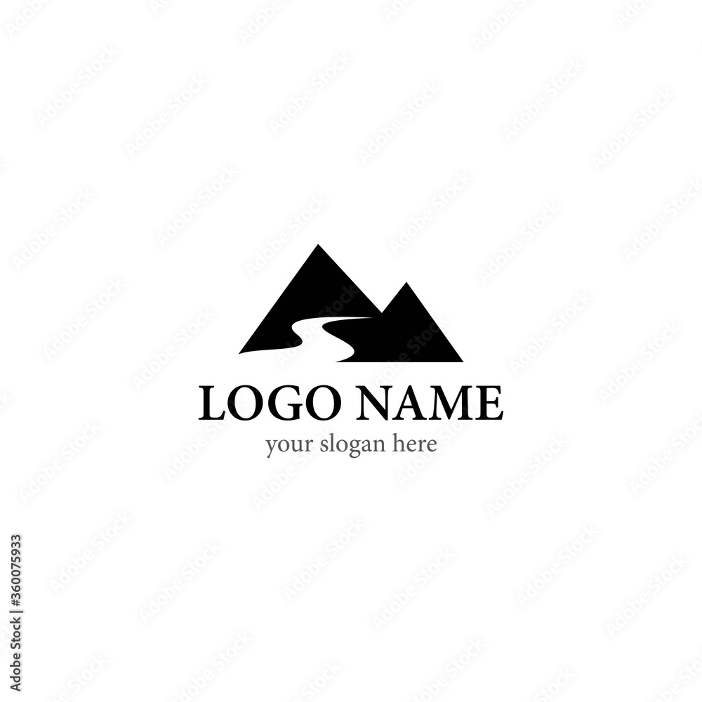 Obraz premium Mountain logo template icon design