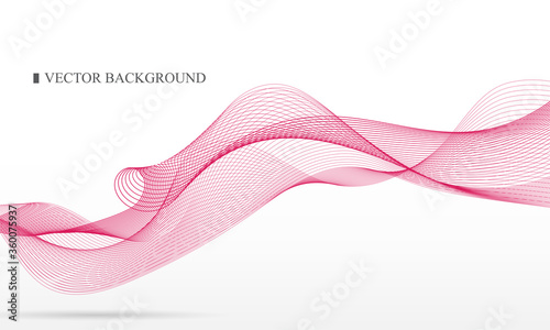 abstract vector red smooth line. 