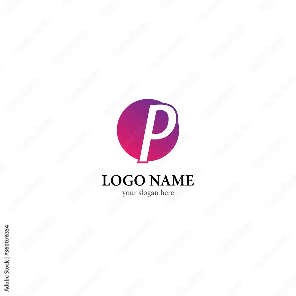 P Letter logo business template vector icon P Letter logo business template vector icon