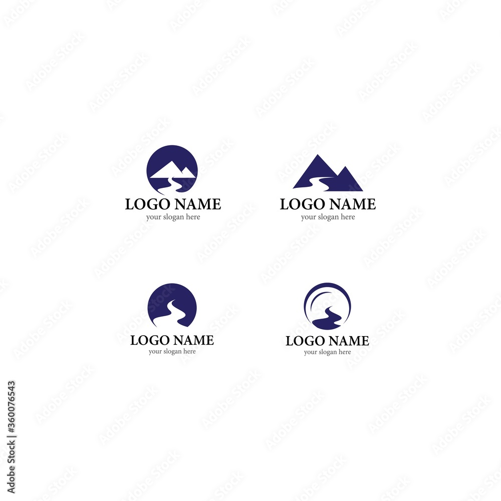 River logo template vector illustration River logo template vector illustration