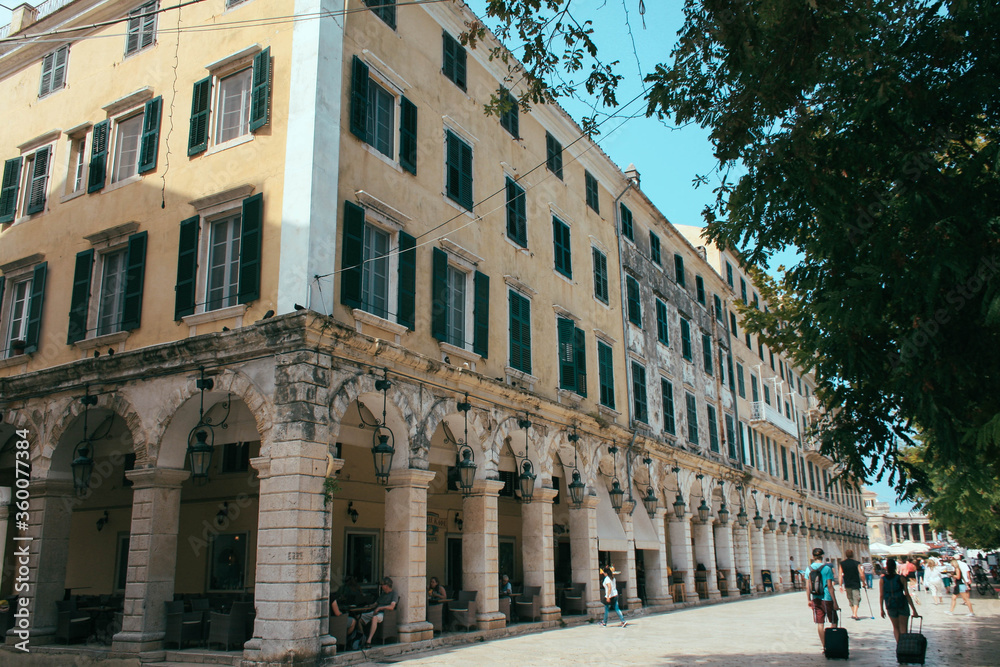 Obraz premium The Liston, Corfu Town, Greece