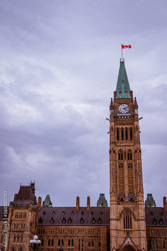View of the Canadian Parliament tower