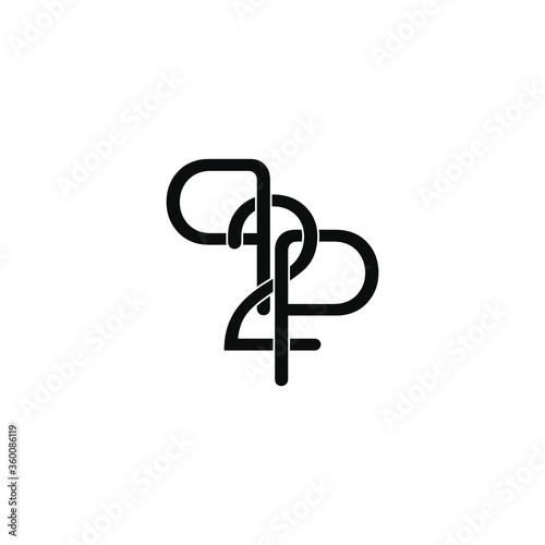 p2p letter original monogram logo design