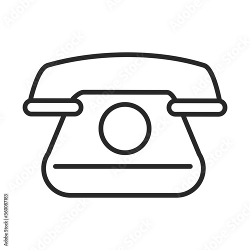 vintage telephone communicate conversation line style icon