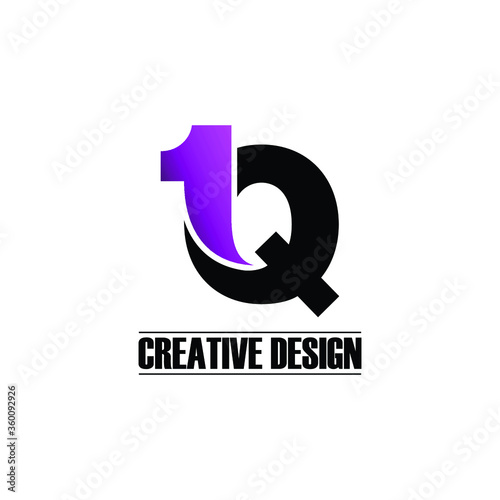 Letter 1Q logo icon design vector. monogram logo vector illustration