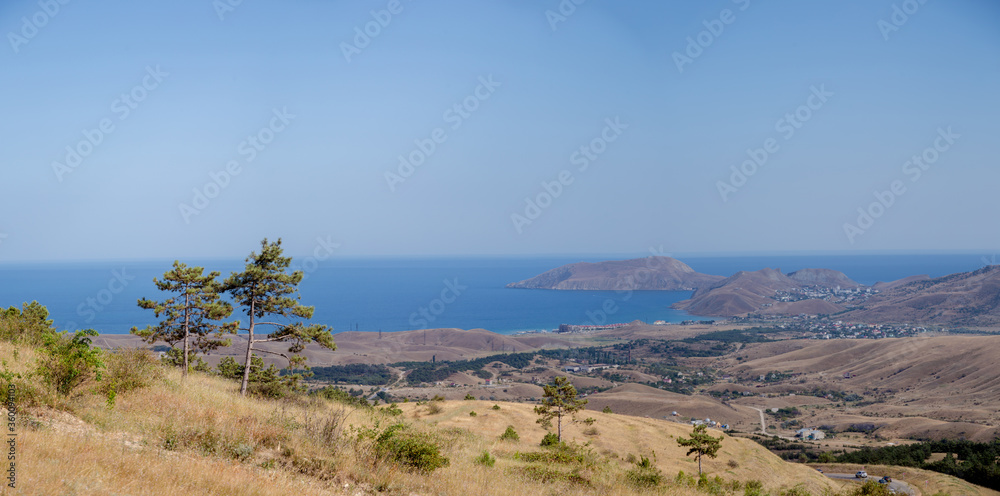 Neighborhoods of the city of Ordzhonikidze, Crimea. Black Sea. Neighborhoods of the city of Ordzhonikidze, Crimea. Black Sea.