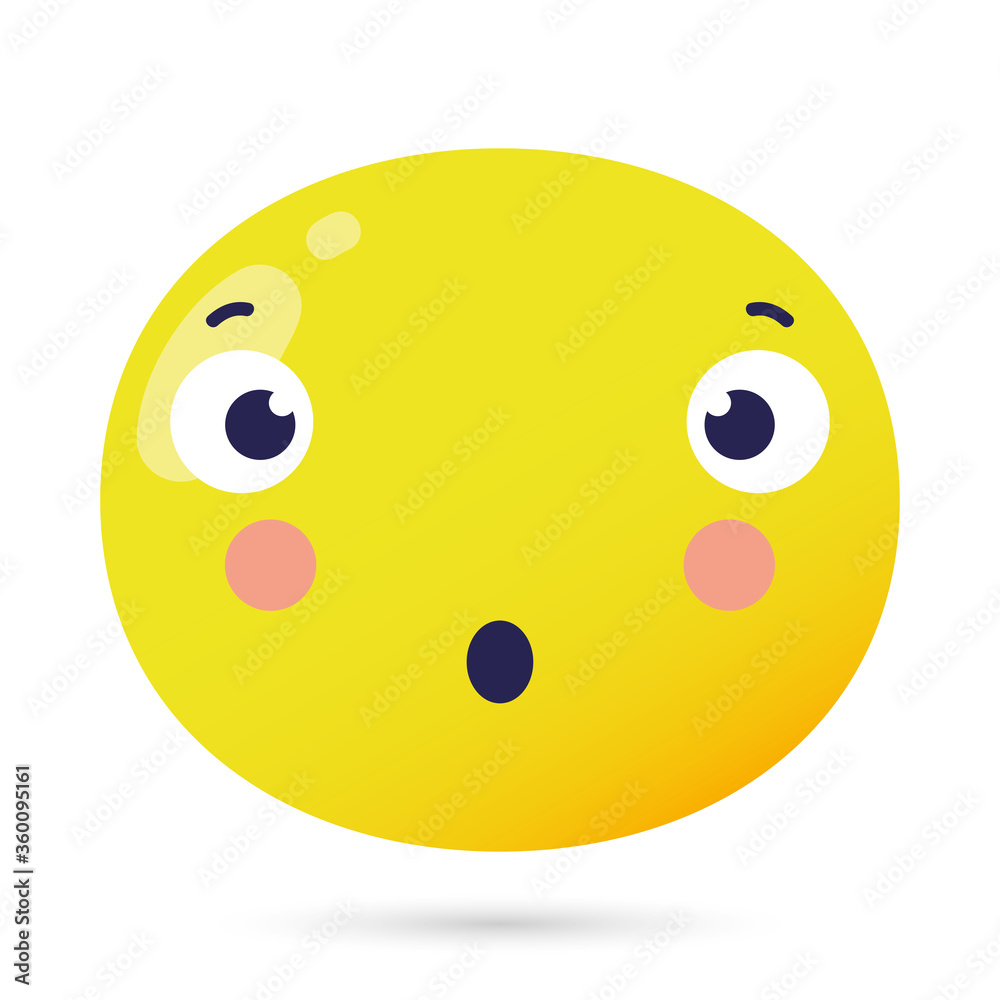 Fototapeta premium emoji face doubtful funny character