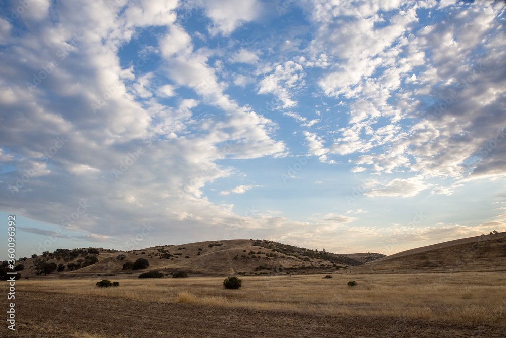 Obraz premium landscape with blue sky and clouds in Central California