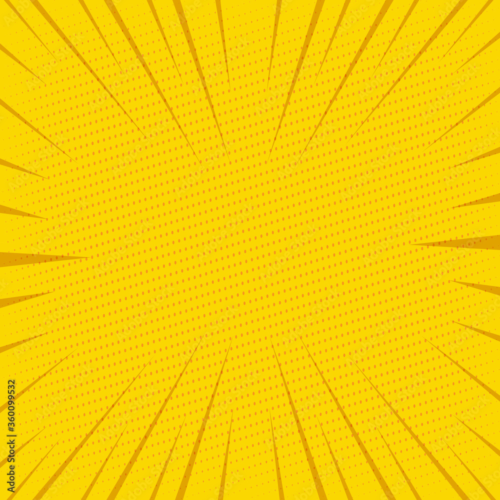 background zoom comic yellow vector illustration