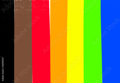 Minimalistic design with color gradients. Rainbow shades palette. Rainbow color gradations
