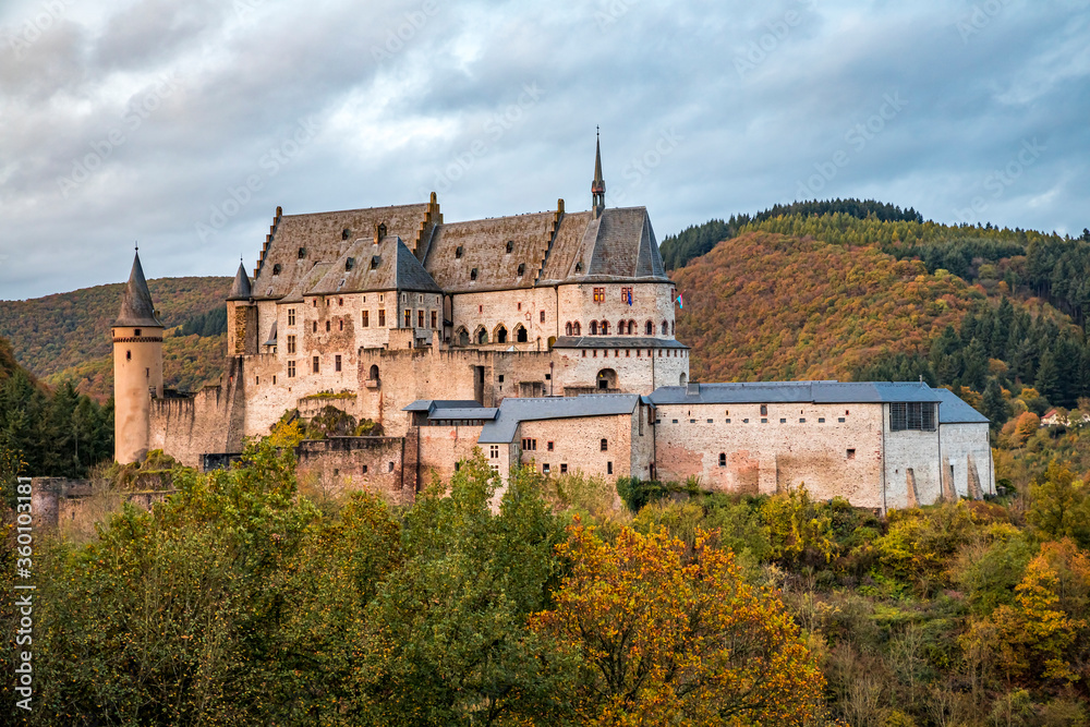 Vianden Castle, Luxembourg’s best preserved monument, one of the largest castles West of the Rhine Romanesque style