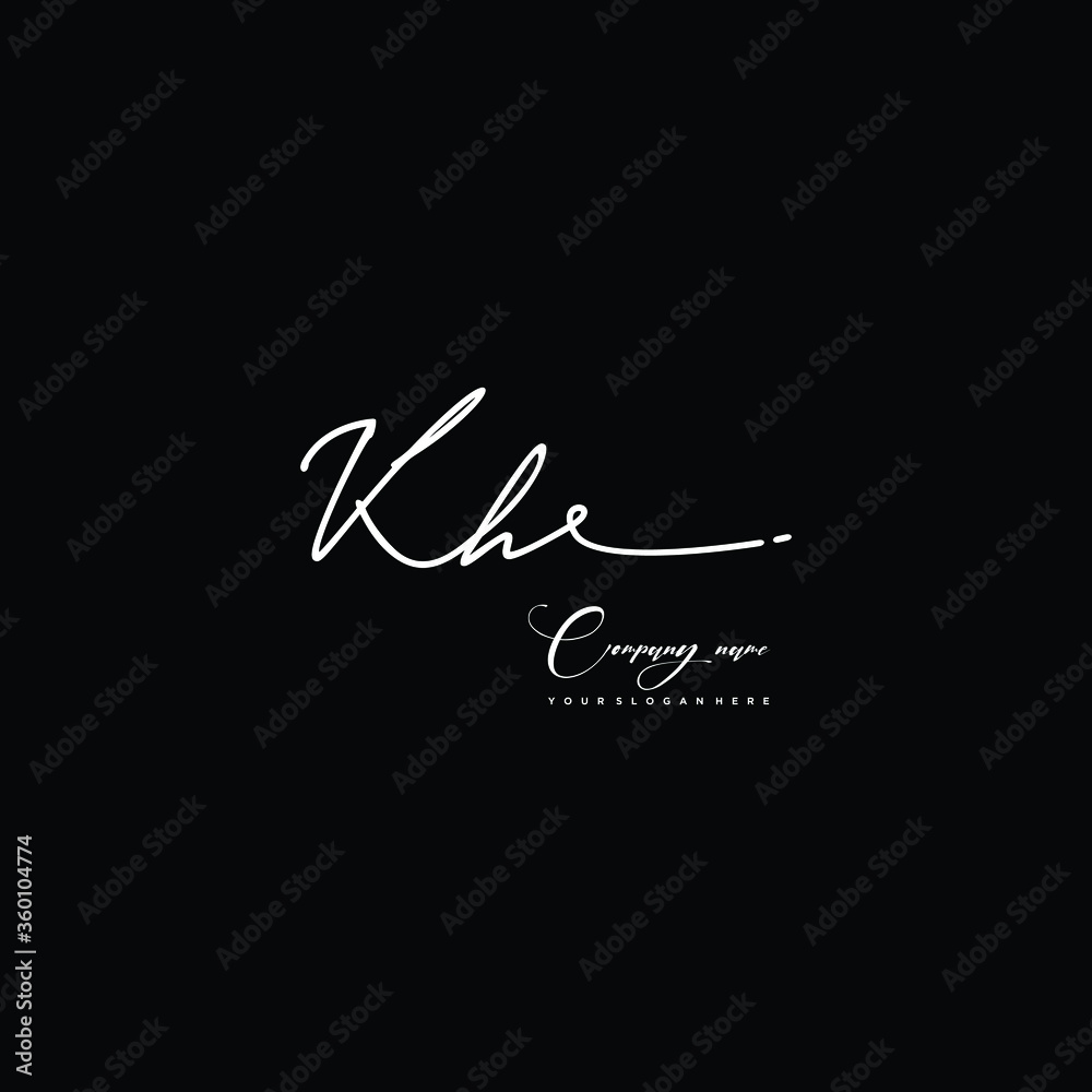 KH initials signature logo. Handwriting logo vector templates. Hand drawn Calligraphy lettering Vector illustration.
KH initials signature logo. Handwriting logo vector templates. Hand drawn Calligraphy lettering Vector illustration.