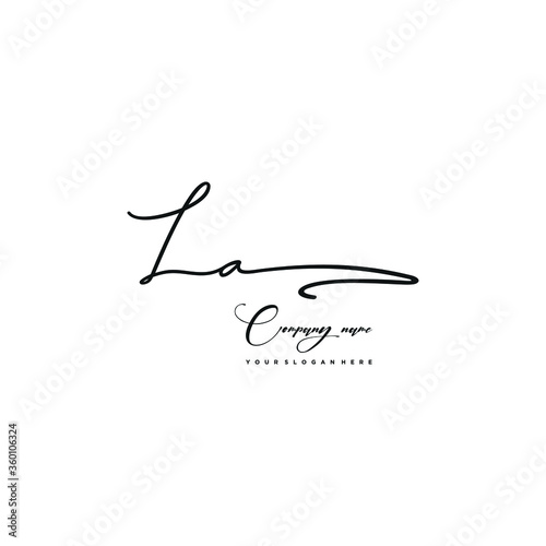 L initials signature logo. Handwriting logo vector templates. Hand drawn Calligraphy lettering Vector illustration. 