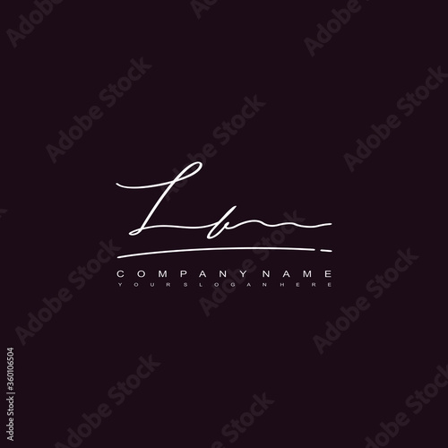 LB initials signature logo. Handwriting logo vector templates. Hand drawn Calligraphy lettering Vector illustration.
