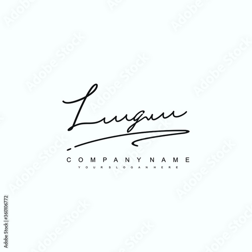 LG initials signature logo. Handwriting logo vector templates. Hand drawn Calligraphy lettering Vector illustration. 