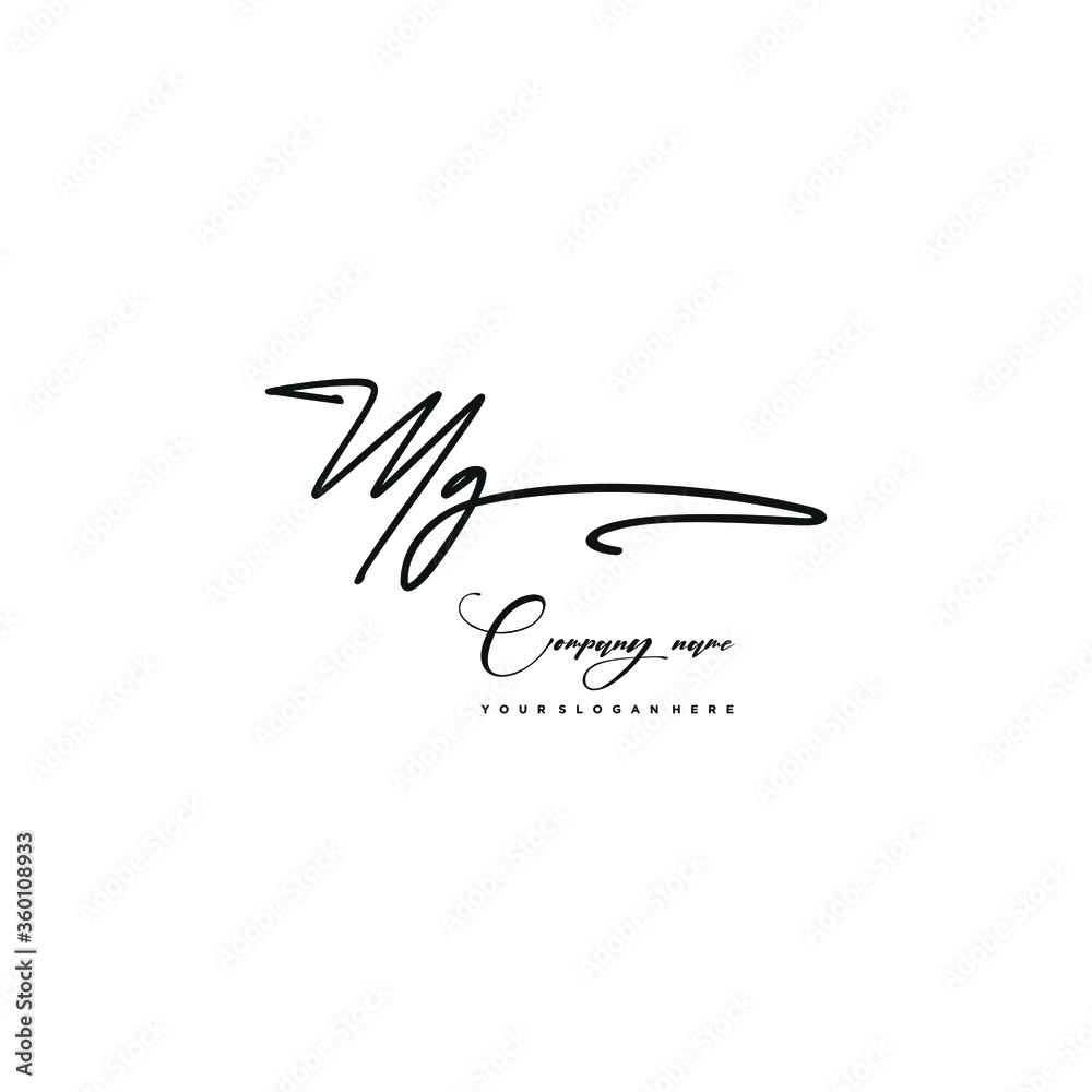 MG initials signature logo. Handwriting logo vector templates. Hand drawn Calligraphy lettering Vector illustration. MG initials signature logo. Handwriting logo vector templates. Hand drawn Calligraphy lettering Vector illustration.