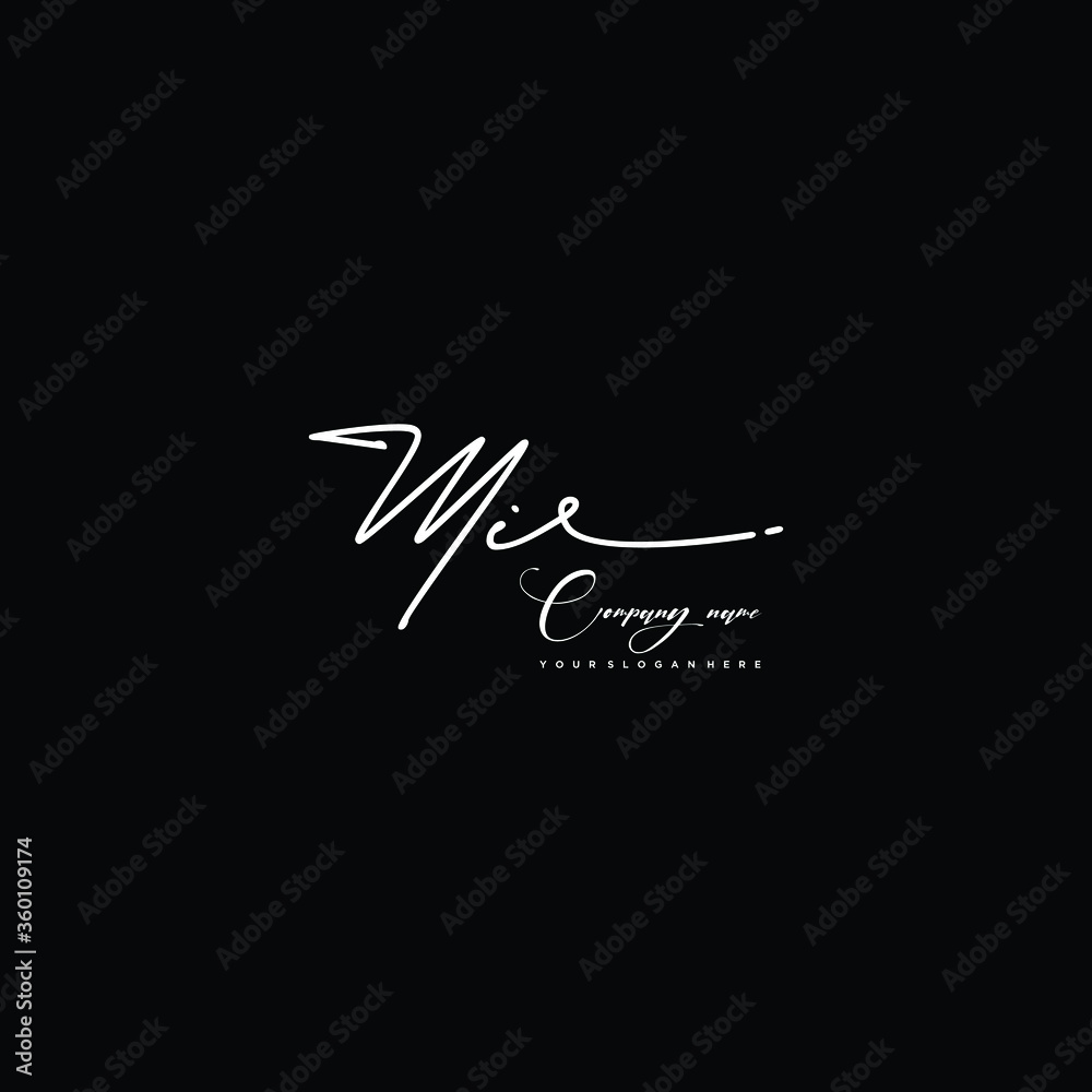 MI initials signature logo. Handwriting logo vector templates. Hand drawn Calligraphy lettering Vector illustration. MI initials signature logo. Handwriting logo vector templates. Hand drawn Calligraphy lettering Vector illustration.