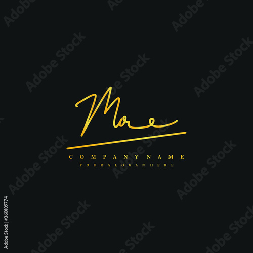 MO initials signature logo. Handwriting logo vector templates. Hand drawn Calligraphy lettering Vector illustration.