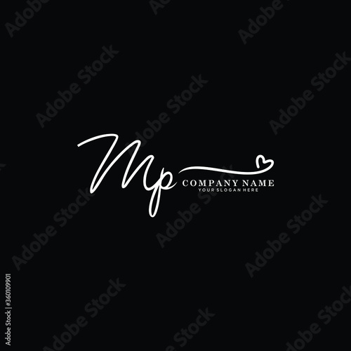 Foto MP initials signature logo