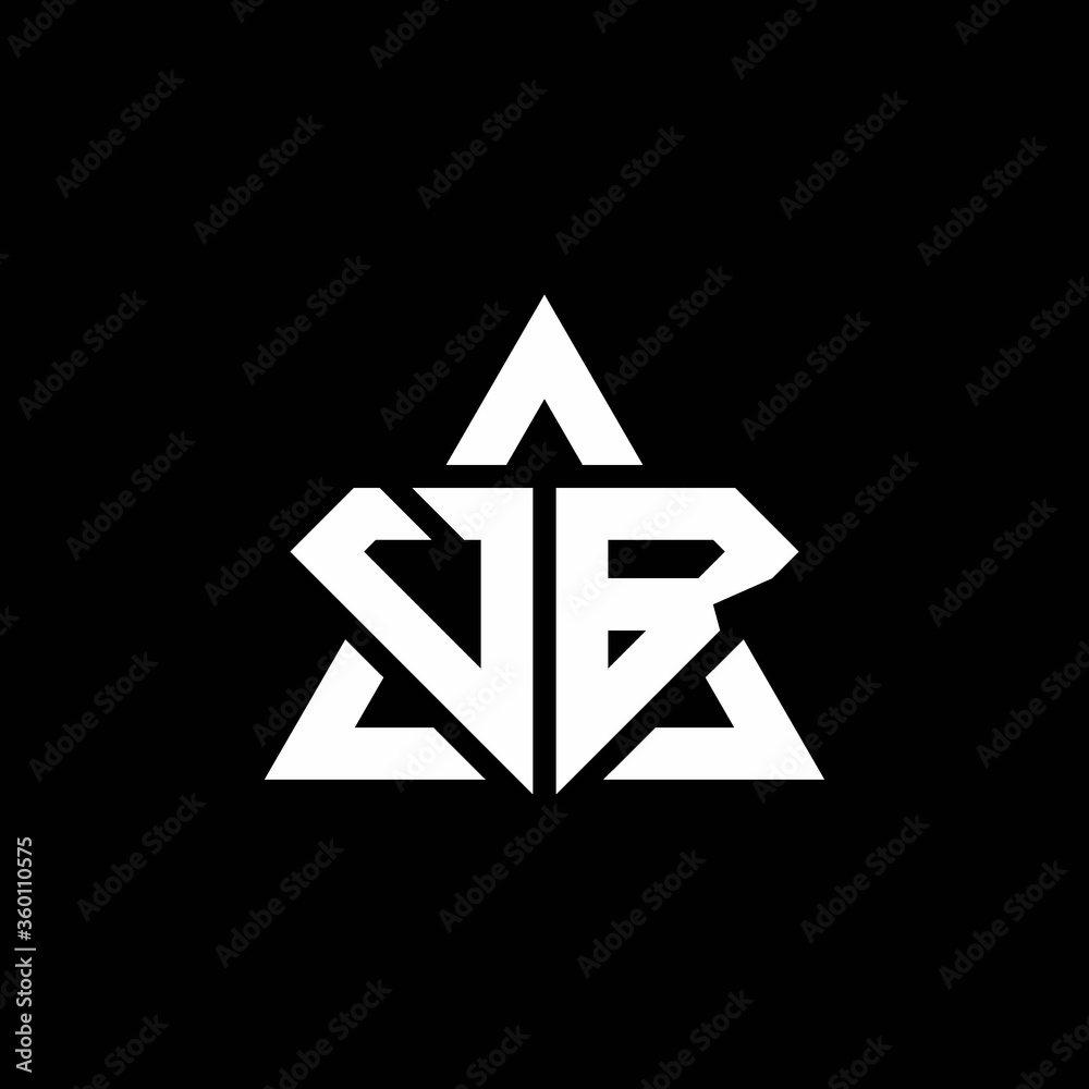 VB monogram logo with diamond shape and triangle outline VB monogram logo with diamond shape and triangle outline