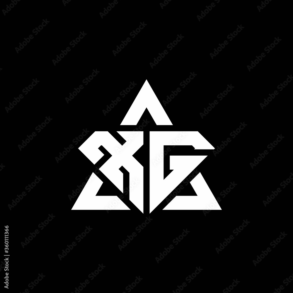 XG monogram logo with diamond shape and triangle outline XG monogram logo with diamond shape and triangle outline