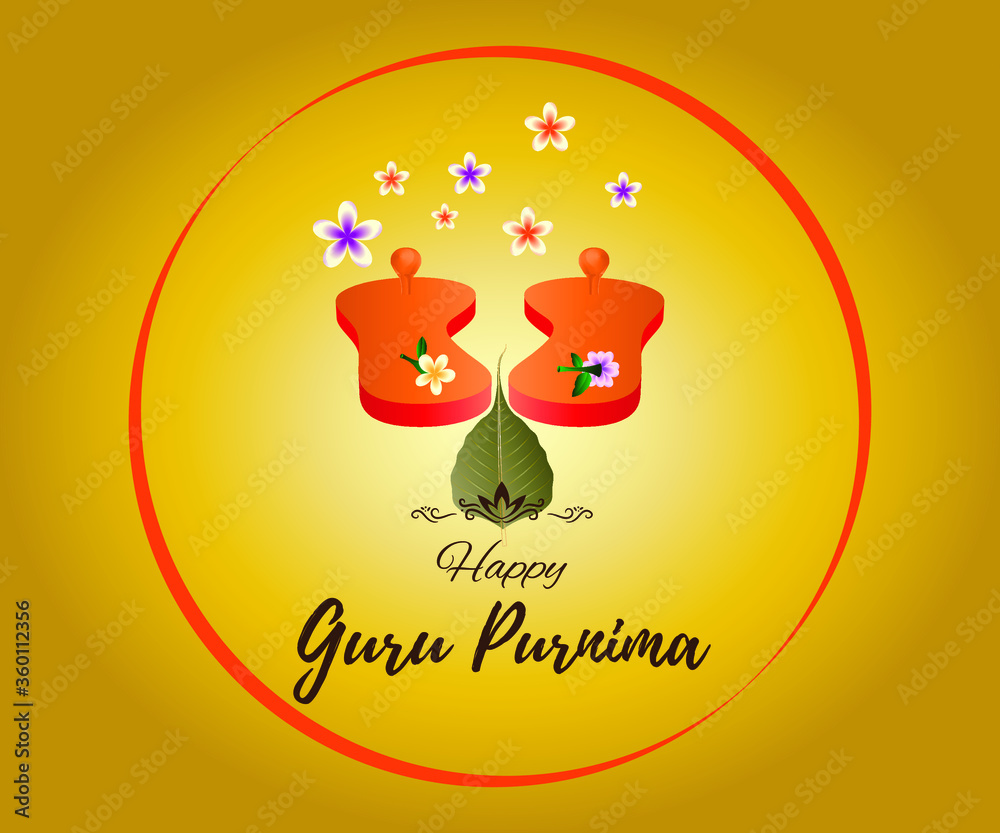 vector illustration for Indian festival guru purnima means guru purnima