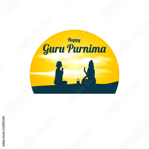 vector illustration for Indian festival guru purnima means guru purnima photo