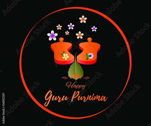 vector illustration for Indian festival guru purnima means guru purnima