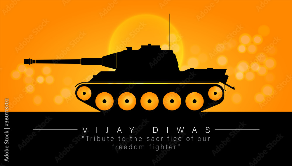illustration of silhouettes of soldiers abstract concept for Kargil Vijay Diwas, banner or poster. Vector illustration