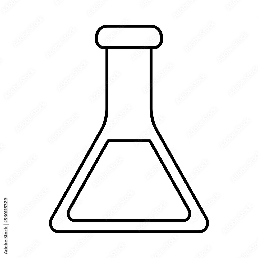 chemistry flask line style iconvector design chemistry flask line style iconvector design