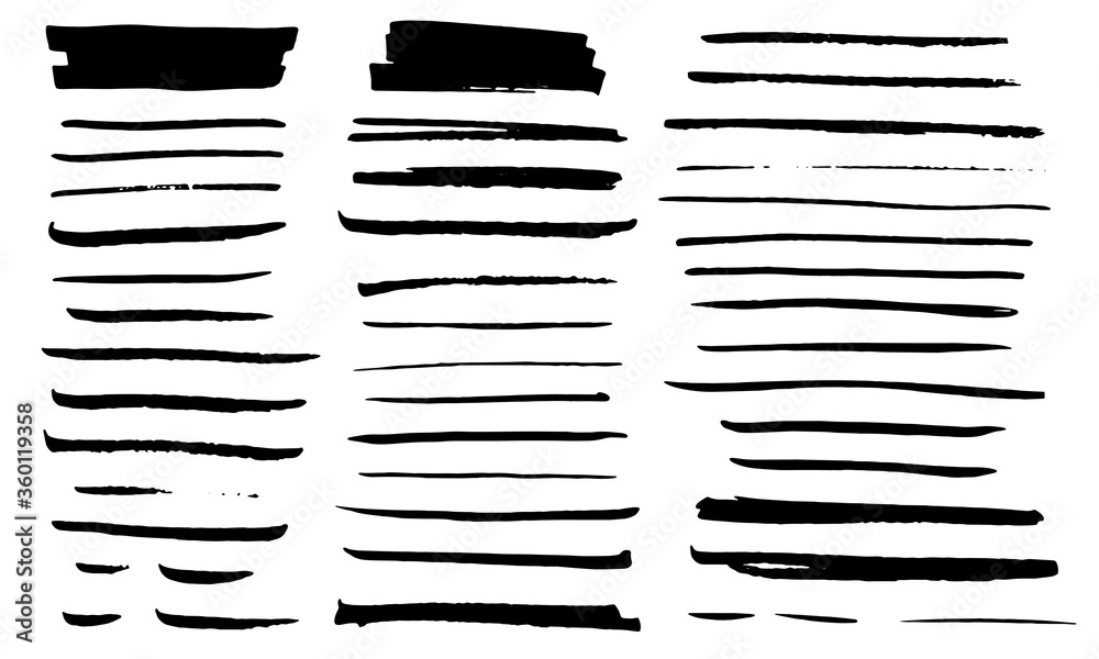 Hand drawn black ink brush strokes set. Grunge dirty stains Hand drawn black ink brush strokes set. Grunge dirty stains