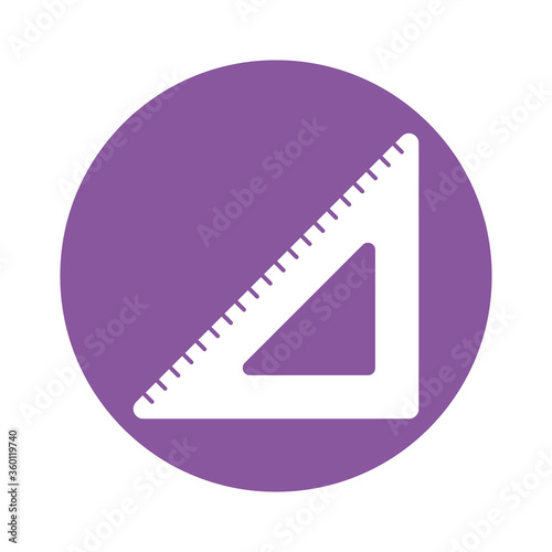 ruler block style icon vector design