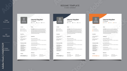  Minimal resume or cv design template