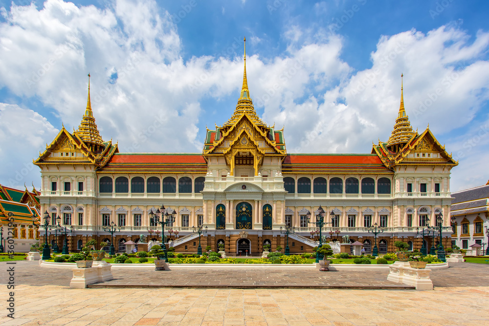 Wat Phra Kaew and Grand Palace in sunny day.