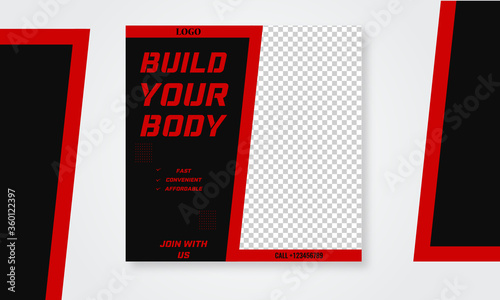 social media post Gym fitness facebook Linkedin Instagram advertising  template design