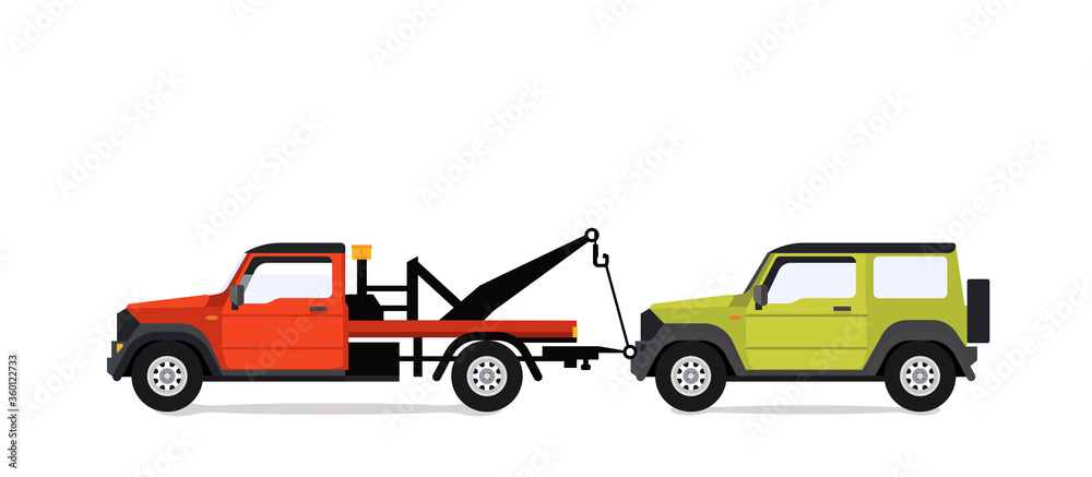 Naklejka premium Car Towing Trucks, towing trucks vector design