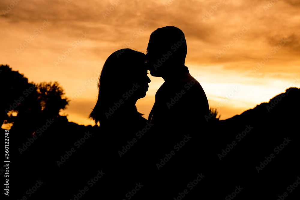 couple in the sunset