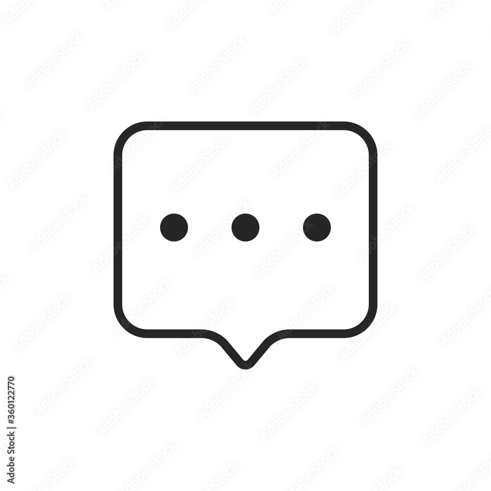 Fototapeta premium Comment icon. Speech bubble symbol modern simple vector icon for website design, mobile app, ui. Vector Illustration