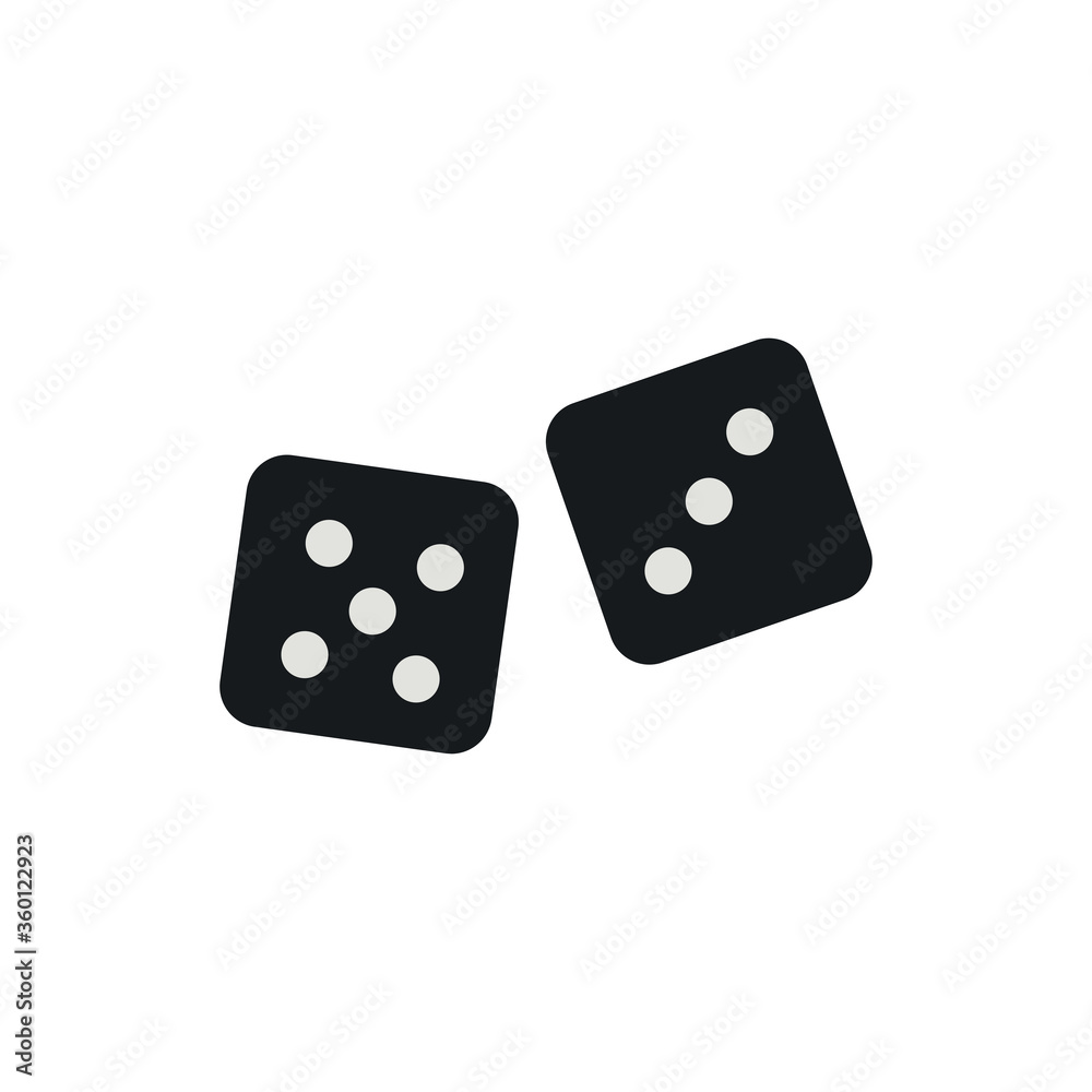 Dices Icon Isolated On White Background. Casino Dices Symbol Modern Simple Vector Icon For Web Site Or Mobile App Dices Icon Isolated On White Background. Casino Dices Symbol Modern Simple Vector Icon For Web Site Or Mobile App