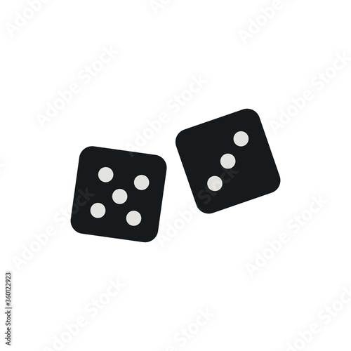 Dices Icon Isolated On White Background. Casino Dices Symbol Modern Simple Vector Icon For Web Site Or Mobile App