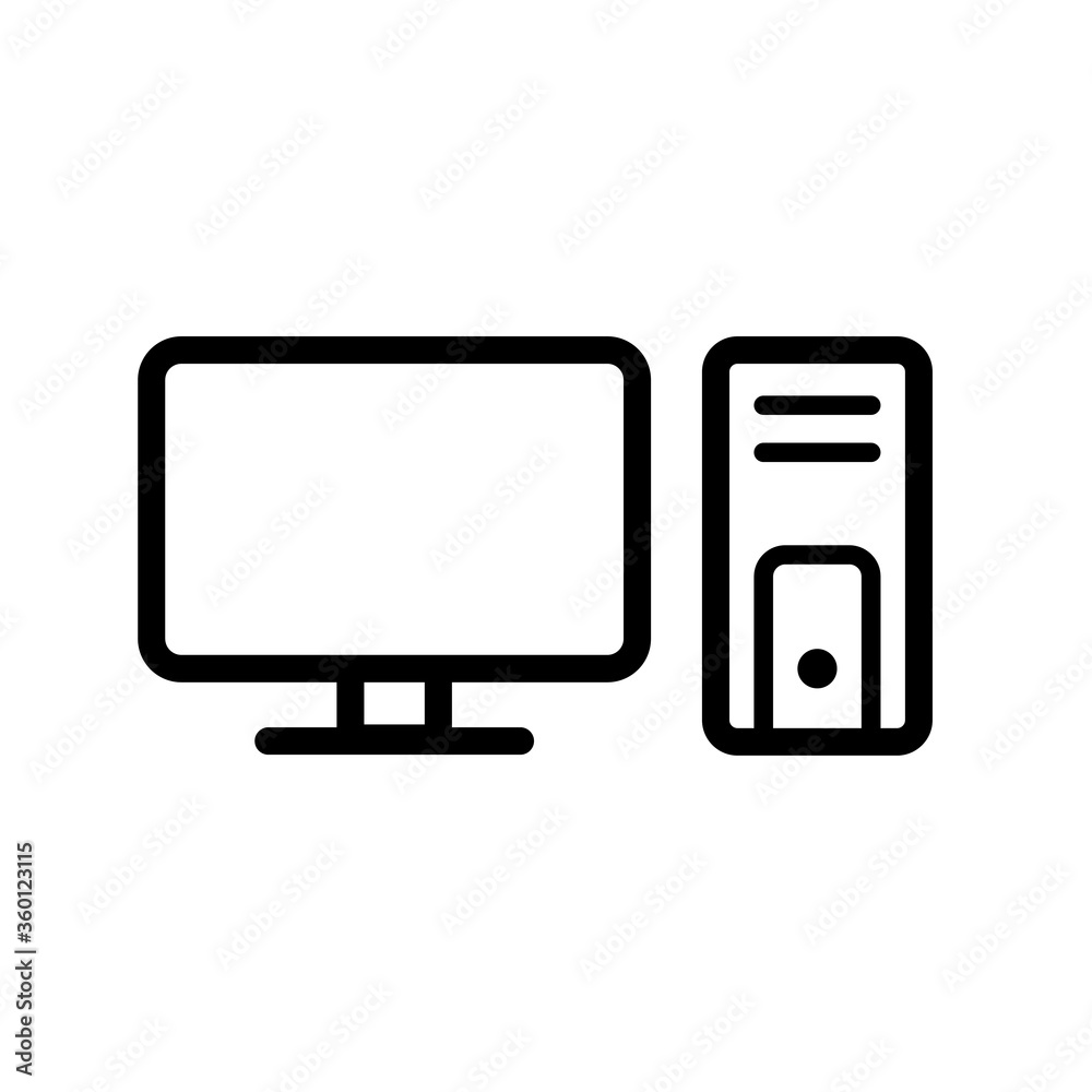 personal computer icon logo illustration design personal computer icon logo illustration design