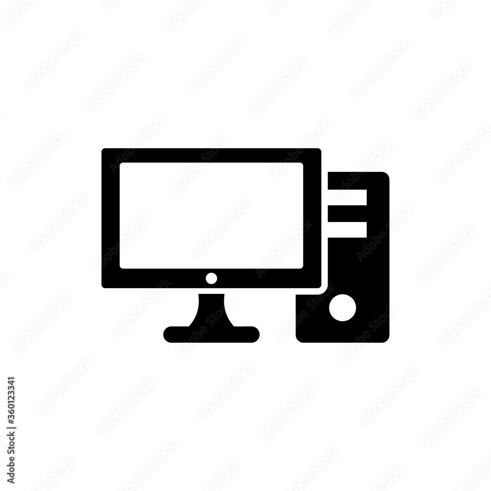 personal computer icon logo illustration design personal computer icon logo illustration design