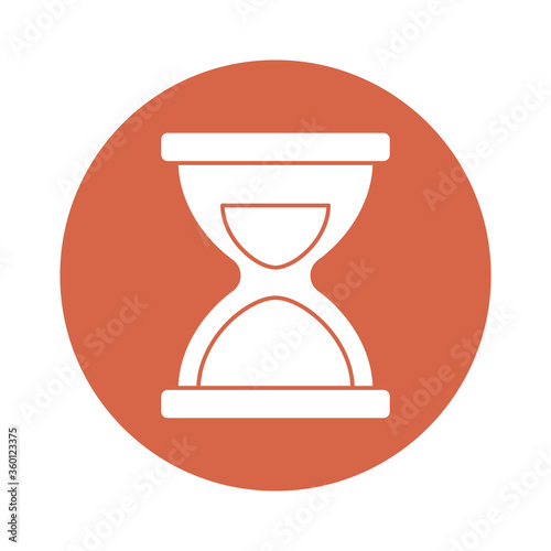 sand hourglass block style icon vector design photo