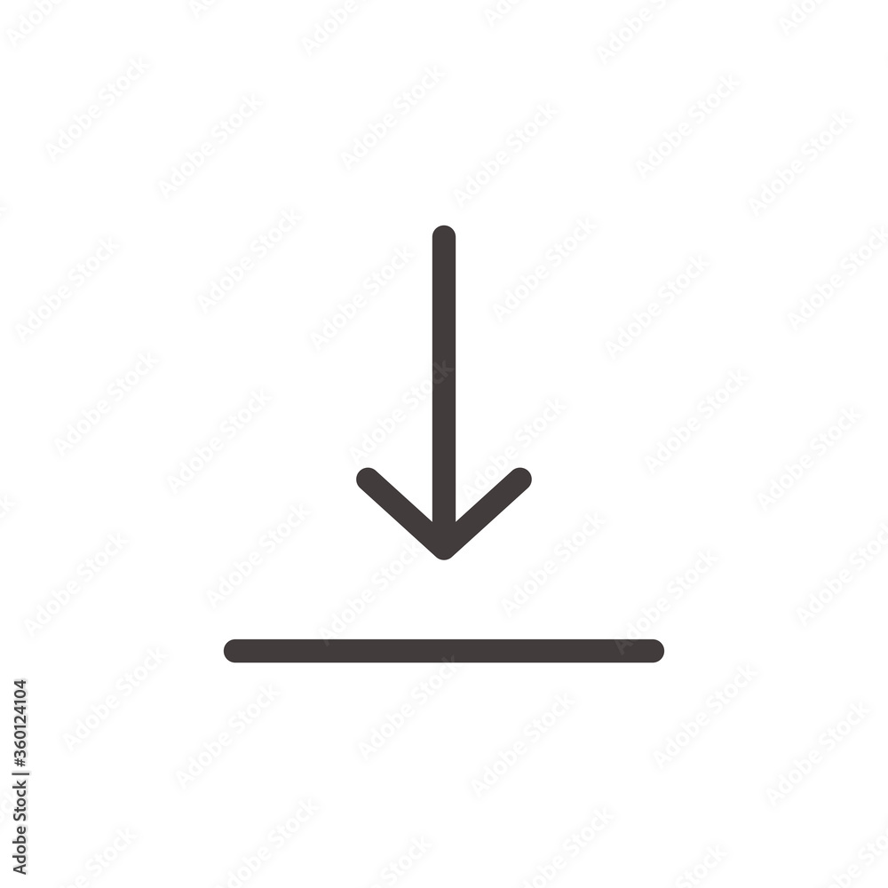 Arrow down icon. Download symbol modern simple vector icon for website design, mobile app, ui. Vector Illustration Arrow down icon. Download symbol modern simple vector icon for website design, mobile app, ui. Vector Illustration