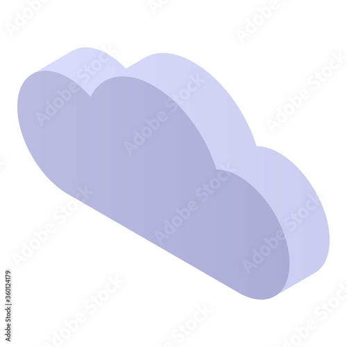 Data cloud translator icon. Isometric of data cloud translator vector icon for web design isolated on white background